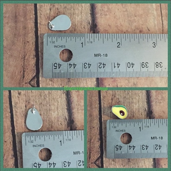 Avocado Stud Earrings Enamel Dainty Boho Hipster - Picture 7 of 7